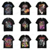 Męskie koszulki Warren WL T-shirt T-shirts Streetwear Skull Wzór mężczyzn Kobiety Hip Hop Bawełniane odzież retro tee 60-053 T240126