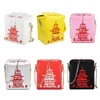 Chinese Takeout Box Tower Print Pu Leather Ladies Handbag Novelty Cute Women Girl Shoulder Bag Messenger Bag for Women Totes301Q