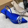 Sandaler Elegant High Heeled Shoes for Womens 2024 Summer Bowknot Diamond Sexiga Ladies Sandaler Wedding Party Dress Stiletto Sandalias J240126