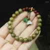 2024new Strand Guajacwood 8mm Bracelet Good Luck Continuous Lotus Seedpod Pendant