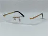 新しいサングラスヴィンテージ0167男性と女性デザインリムレススクエアシェイプレトロアイウェアエクサイターカットレンズUV400保護メガネ