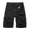 Calças masculinas Mens Soild Shorts Moda Casual Macacão Calças Multi Bolso Verão Plus Size Zipper Calças Ao Ar Livre Calças Masculinas