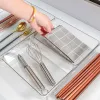 Plastic Storage Organizers Bins Customize Layout Dividers Clear Desk Drawer Organizer Trays sets for Kitchen and Makeup 0126