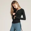 Active Shirts Autumn And Winter Yoga Wear Long Sleeve Drawstring Front Zipper Slim Top Sports Women Fashion Running Fitness Coat