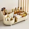 Boîtes de rangement Desktop Portable Rotation Multifonction Proof Cosmetic Brush Organizer porte-poussière Boîte de maquillage à lèvres Shadow