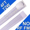 LED mağaza ışığı 4ft, 72W LED tüp ışık fikstürü, 4 ayak berraklığında kapak no-rf rm serin beyaz 6500K, V şekilli entegre fikstür soğutucu kapı ışıkları 25 paketi depo barn toastock