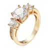 Band Rings MxGxFam 18 Plated Gold Color Rings For Women AAA+ Cubic Zircon Hot Buy Fashion jewelry 240125