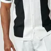 Polo da uomo Polo a maniche corte Moda lavorata a maglia Abiti di stile di lusso Color Block Righe Colletto con risvolto Vestibilità slim in cotone