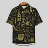 Men's Casual Shirts Vintage Moon Make Magic Art Vacation Shirt Hawaiian Fashion Blouses Men Custom Big Size