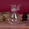 2PCS Candle Holders Angel Glass Tea Light Candle Holder Home Party Decor Stora