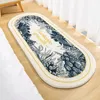 Fluffy Soft Bedroom Bedside Rugs Nordic Flowers Carpet for Kids Room Bathroom Living NonSlip Home Decor Long Floor Mat 240122