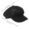 Berets Sherpa Fleece Octagonal Hat Woman Negras Para Hombres Visor Cap Cashmere All-Match