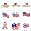 Pins Brooches Pins Brooches Jewelry 10 Pcs/Lot American Flag Brooch New Letter Usa Patriotic For Gift Drop Delivery Dhpqb