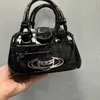 Elde Zincir Tote Çanta Viviane Westwood Mini Crossbody Tasarımcı Çanta Vintage Timsah Desen Lake Deri Küçük Omuz Çantası Luxurys Çantalar 240123