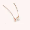 Sterling zilveren kruisketting, natuurlijke witte Fritillaria, dames high-end, trendy en zoete hanger, kraagketting