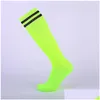 Sports Socks Top Quality Men Women Kids Professional Soccer Comfort Wearable Breathable Knee High Sock Children Adt Basketball Running Otbqs