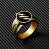 Bandringen Gouden Bliksem Herenringen 316L roestvrijstalen ring Hiphop verguld Klassiek voor vriend Paar Sieraden Beste cadeau Groothandel 240125