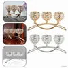 2st Candle Holders 3 Arms Candelabras Crystal Candle Holdare Ljusstakar Ornamentbord Centerpieces för bröllopsmatsal