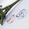 Pierścienie klastra pierścień miłosny w kształcie serca dla kobiet minimalistyczne palec kłykcie biżuteria Friend Prezent Rozmiar 5 -11