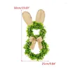 Fiori decorativi Bellissimi coniglietti Ghirlanda con fiocco Durevole accessorio per porta di Pasqua S