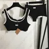 Costume da bagno firmato Costumi da bagno da donna Intimo sportivo Set da due pezzi Canotta classica elasticizzata con boxer Abbigliamento estivo da donna