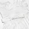 Повседневные платья Белое платье на день рождения для женщин Сексуальная линия с открытой спиной и поясом из атласа с глубоким V-образным вырезом для отдыха
