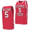 College Texas Tech Red Basketball 2 Pop Isaacs Jersey Woman Youth Man 5 Darrion Williams 6 Joe Toussaint 35 Devan Cambridge 22 Warren 1 Lamar 0 Chance McMillian Team