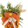 Decorative Flowers Easter Carrot Door Decoration Artificial Hanging Swag Table Wreath For Wedding Indoor Outdoor Wall