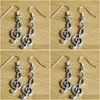 Dangle Lustre Mode Nouvelle Vente En Alliage De Zinc Antique Sier Note De Musique Charme Pendentifs Boucles D'oreilles Femmes Bijoux Cadeaux De Vacances 50P Dhnd6