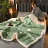 Milk Fleece Autumn Winter Warm Weighted Blankets for Beds European Thickened Beibei Velvet Throw Blanket Warmth Quilt Comforter 240118