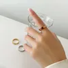 2024 Aanslag Gratis Band Ring Roestvrij Staal Diamanten Paar Ringen 18k Vergulde Waterbestendig Unisex Vinger Ring