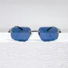 선글라스 고품질 광장 프레임리스 빈티지 여성 남성 남성 합금 아세테이트 패션 안경 운전 여행 안경 UV400