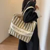 Sac en toile de grande capacité pour femmes, fourre-tout avec lettres imprimées, sac à bandoulière pour dames, sac de Shopping pour filles