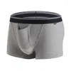 Underpants homens u convexo bolsa boxer shorts juventude respirável aro calças thread modal fino personalizado minimalista roupa interior meninos tronco inferior