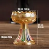 2PCS Candle Holders Engraved Painted Buddhist Candlestick Alloy Lotus Flower Golden Candle Holder Tibetan High Foot Lamp Altars Indoor Decorative