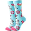 Sports Socks Women Designer Fashion Funny Creative Middle Tube Cotton Woman Colorful Cute Pattern Animal Plant Sports Sock Wonder Socks Gift YQ240126