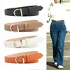 Cinturones Cinturón simple para mujer Color sólido PU Cuero Hebilla de metal para damas Niñas Jeans Pantalones Correa de cintura