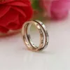 Bandringar Titanium Steel Small Cubic Zirconia Wedding Ring For Woman Rose Gold Color Crystal Wedding Jewelry KK009 240125