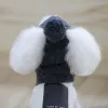 Abbigliamento di lusso in maglia per animali domestici strisce calde invernali cappello lavorato a maglia + colletto sciarpa Accessori per cuccioli Vestiti per Natale Forniture per costumi per cani da Babbo Natale