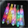 Other Festive & Party Supplies Novel Flashing Light Up Bowknot Tie Necktie Led Mens Party Lights Sequins Bowtie Wedding Glow Props Chr Dhc95