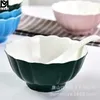 Pratos presente talheres conjunto cerâmica tigela de arroz irregular flor de lótus criativo osso porcelana esmalte colorido