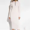 Robes décontractées élégantes et jolies femmes 2024 hiver mélange de laine robe longue à capuche élastique tricot coupe ajustée femme Y2K