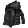 Down jacket for men's winter hooded warm and warm thick coat fashionable and casual dad's top for middle-aged and young people