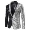 European And American Performance Dresses, Color Matching Sequins, Suits, Nightclubs, Men's Clothing, Hosting Emcee, Cinema Jackets