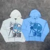 Erkek Hoodies Sweatshirts Mektup Baskı Moda Anime Hoodie Yeni Uzun Kollu Zip Sweatshirt Sokak Giyim