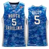 College North Carolina Tar Heels Basquete 5 Armando Bacot Jerseys Mulher Juventude 4 RJ Davis 55 Harrison Ingram 3 Cormac Ryan 13 Jalen Elliott Cadeau JaeLyn Withers