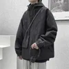 Herenjassen Vintage Heren Hip Hop Stijl Japanse Mode Capuchon Harajuku Patchwork Windscherm Streetwear Lichtgewicht B33