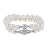 Designer Viviane Westwood high Editionempress Dowager Saturn Bracelet Elegant Double Layer Pearl Shining Full of Diamond Planet Magnetic Buckle