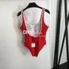 Bikini di lusso senza schienale Costumi da bagno firmati sexy Costume da bagno intero imbottito Costume da bagno classico da donna