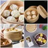 Double Boilers 1 Set Of Bamboo Steamer Basket For Chinese Food Buns Making With Lid Kitchen Cooking Tool